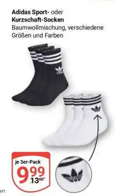 Globus Adidas Sport- oder Kurzschaft-Socken Angebot