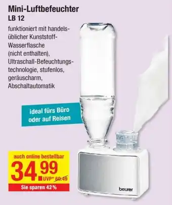 V Baumarkt Beurer Mini-Luftbefeuchter | LB 12 Angebot