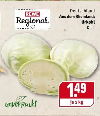 REWE Deutschland Aus dem Rheinland Urkohl 1kg Angebot