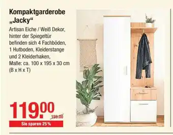 V Baumarkt Kompaktgarderobe Jacky Angebot