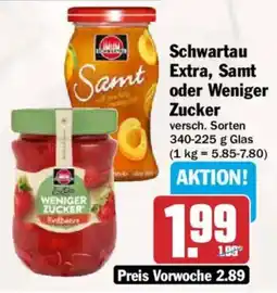 AEZ Schwartau Extra, Samt oder Weniger Zucker Angebot