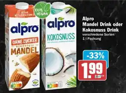 AEZ Alpro Mandel Drink oder Kokosnuss Drink Angebot