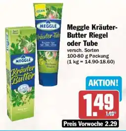 AEZ Meggle Kräuter Butter Riegel oder Tube Angebot