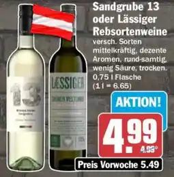 AEZ Sandgrube 13 oder Lässiger Rebsortenweine Angebot