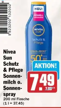 AEZ Nivea Sun Schutz & Pflege Sonnen milch o. Sonnenspray Angebot