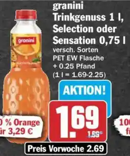 AEZ granini Trinkgenuss 1 l, Selection oder Sensation 0,75 l Angebot
