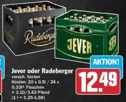 AEZ Jever oder Radeberger Angebot