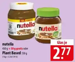 Famila Nord Ost nutella oder Plant Based Angebot