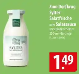 Famila Nord Ost Zum Dorfkrug Sylter Salatfrische oder Salatsauce Angebot