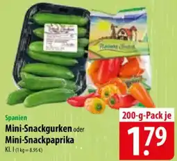 Famila Nord Ost Mini-Snackgurken oder Mini-Snackpaprika Angebot