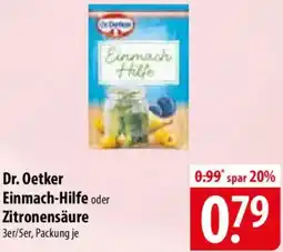 Famila Nord Ost Dr. Oetker Einmach-Hilfe oder Zitronensäure Angebot