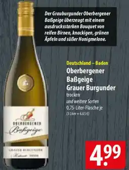 Famila Nord Ost Oberbergener Baẞgeige Grauer Burgunder Angebot