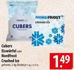 Famila Nord Ost Cubers Eiswürfel oder Nordfrost Crushed Ice Angebot