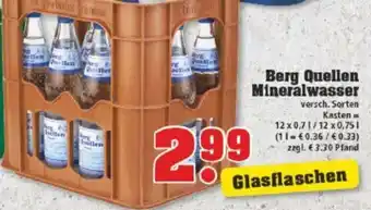 trinkgut Berg Quellen Mineralwasser 12x0,7/0,75L Angebot