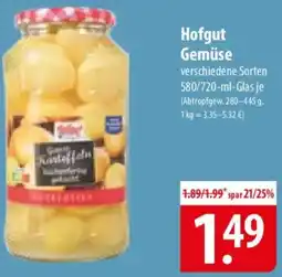 Famila Nord Ost Hofgut Gemüse Angebot