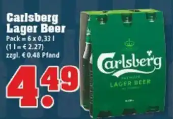 trinkgut Carlsberg Lager Beer 6x0,33L Angebot