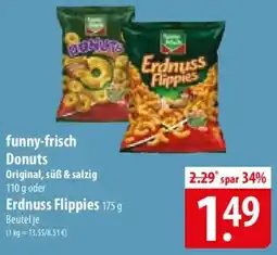 Famila Nord Ost funny-frisch Donuts oder Erdnuss Flippies Angebot
