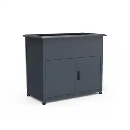 Netto Marken-Discount Westmann Metall Hochbeet Plexa mit Stauraum & Schneckenkante Anthrazit 50x100x85cm Angebot