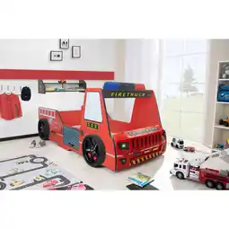 Netto Marken-Discount Autobett Kinder 90x200 cm Feuerwehrbett Rio Firetruck mit LED-Licht und Sirenenoptik Angebot