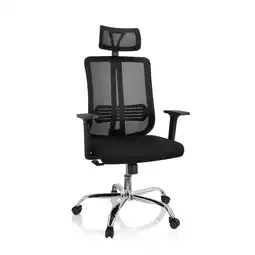 Netto Marken-Discount hjh OFFICE Home Office Bürostuhl ZH 200 Stoff / Netzstoff mit Armlehnen Angebot