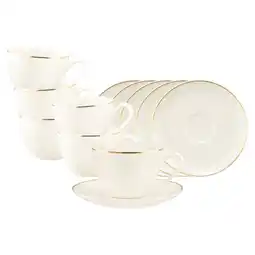 Netto Marken-Discount Seltmann Weiden Milchkaffeetassen mit Untertassen Savona Goldlinie 340 ml 6er Set Angebot