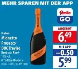 Famila Nord Ost Mionetto Prosecco DOC Treviso Angebot