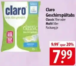 Famila Nord Ost Claro Geschirrspültabs Angebot