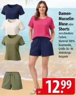 Famila Nord Ost Damen Musselin Bluse oder Shorts Angebot