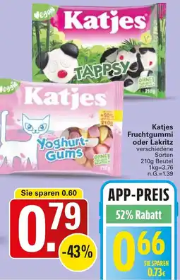 WEZ Katjes Fruchtgummi oder Lakritz Angebot