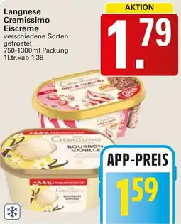 WEZ Langnese Cremissimo Eiscreme Angebot
