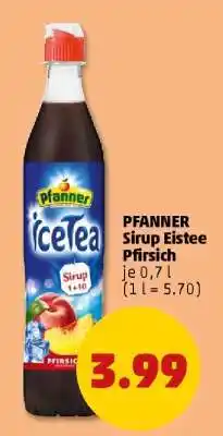 PENNY PFANNER Sirup Eistee Pfirsich Angebot