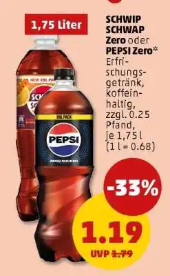 PENNY SCHWIP SCHWAP ZERO oder PEPSI ZERO Angebot