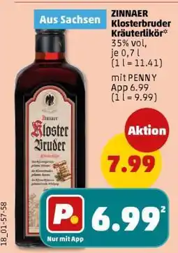 PENNY Zinnaer Klosterbruder Kräuterlikör Angebot