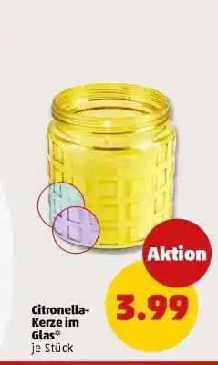 PENNY Citronella Kerze im Glas Angebot