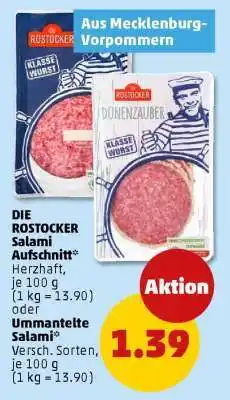 PENNY DIE ROSTOCKER Salami Aufschnitt Angebot