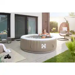 Netto Marken-Discount Outdoor Whirlpool SPLASH inkl. Abdeckung - Ø208 cm 6 Personen Beige Angebot