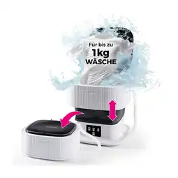 Netto Marken-Discount CLEANmaxx Mini-Waschmaschine faltbar 40W weiß Angebot