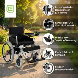 Netto Marken-Discount ECONELO Elektrischer Rollstuhl SL-LYD0012 Doppel-Motor - 2 × 250W - Schwarz Angebot