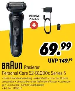 MEDIMAX BRAUN Rasierer Personal Care 52-B1000s Series 5 Angebot