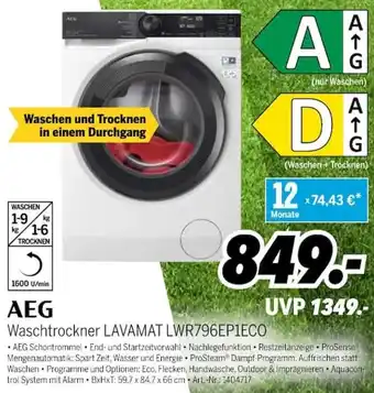 MEDIMAX AEG Waschtrockner LAVAMAT LWR796EP1ECO Angebot
