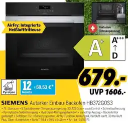 MEDIMAX SIEMENS Autarker Einbau-Backofen HB372G0S3 Angebot