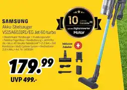 MEDIMAX SAMSUNG Akku-Stielsauger VS15A6031R1/EG Jet 60 turbo Angebot