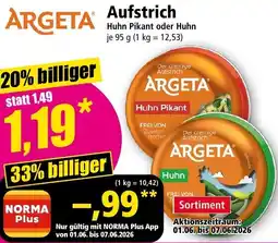 Norma ARGETA Aufstrich Angebot