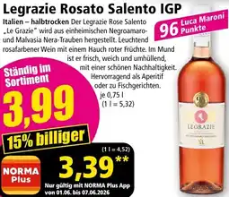 Norma Legrazie Rosato Salento IGP Angebot