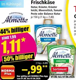 Norma Almette Frischkäse Angebot