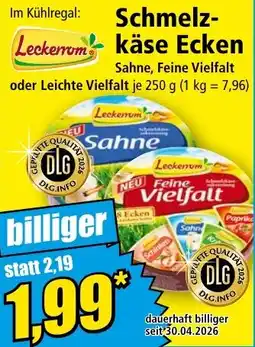 Norma Leckerrom Schmelzkäse Ecken Angebot