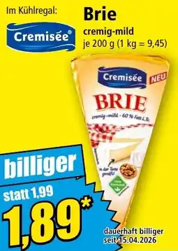 Norma Cremisée Brie Angebot