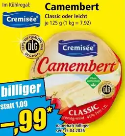 Norma Cremisée Camembert Angebot