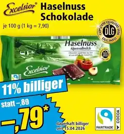 Norma Excelsior Haselnuss Schokolade Angebot