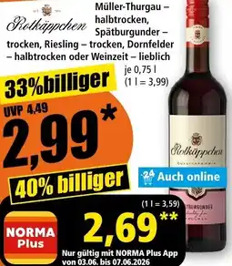 Norma Rotkäppchen Angebot